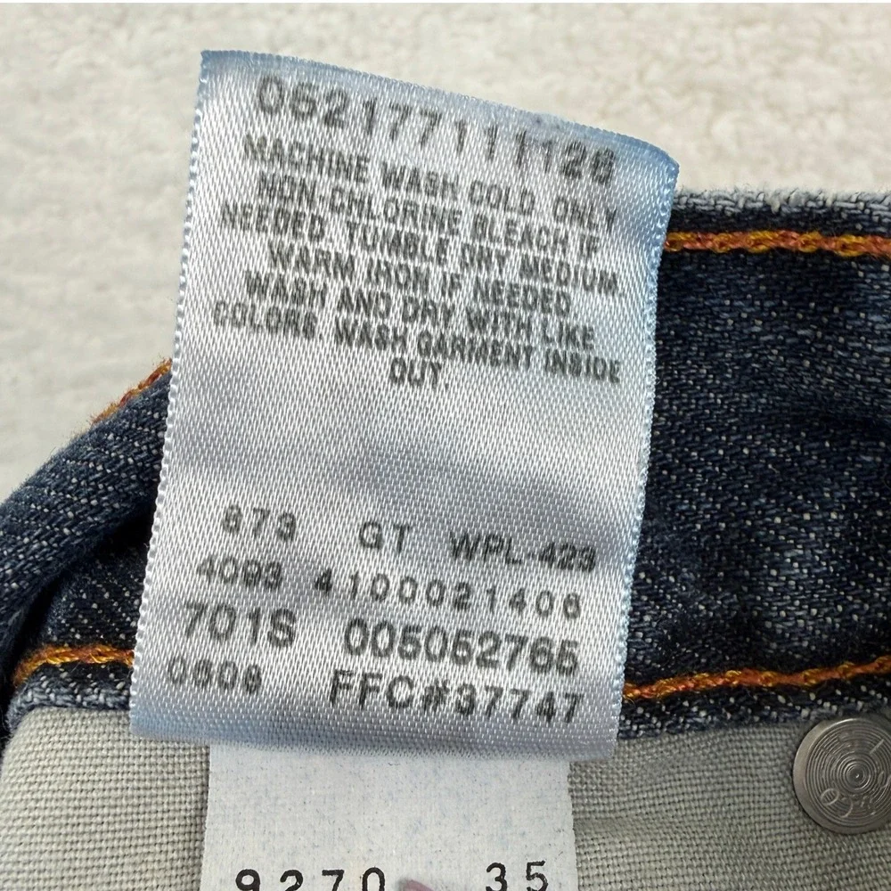 Levi's‎ 505 Regular Fit Jeans Mens 34x32 Blue Denim Straight Leg Grunge Y2K